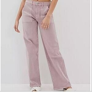 American Eagle Outfitters Pink Wide Leg Pants